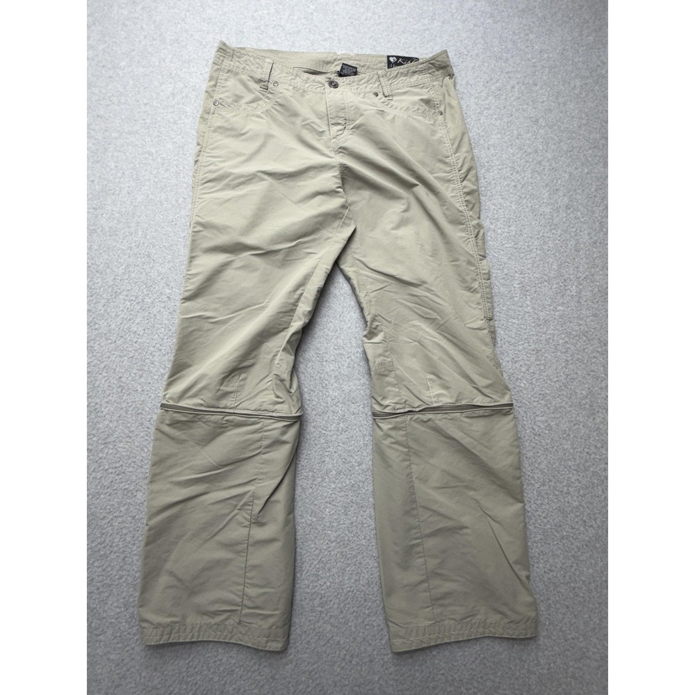 Kuhl Pants Womens 12 Short Beige Cargo Convertible Hiking Outdoor Travel